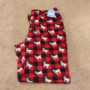 Goat USA Plaid Pajama Bottoms with Dog print